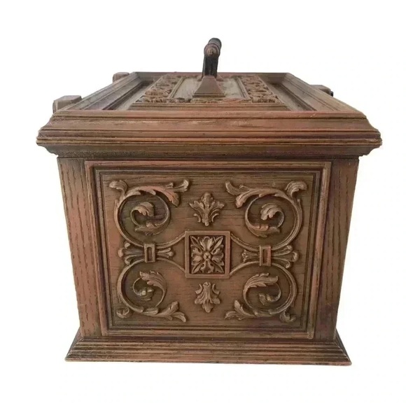 Vintage 1970s Max Klein Sewing Box – Faux Wood Plastic Storage Chest USA Made - Picture 8 of 16